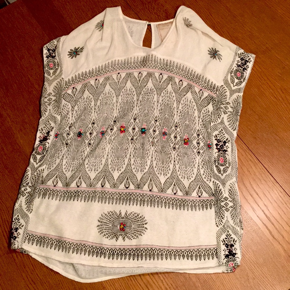 Free People very roomy tank with sequins